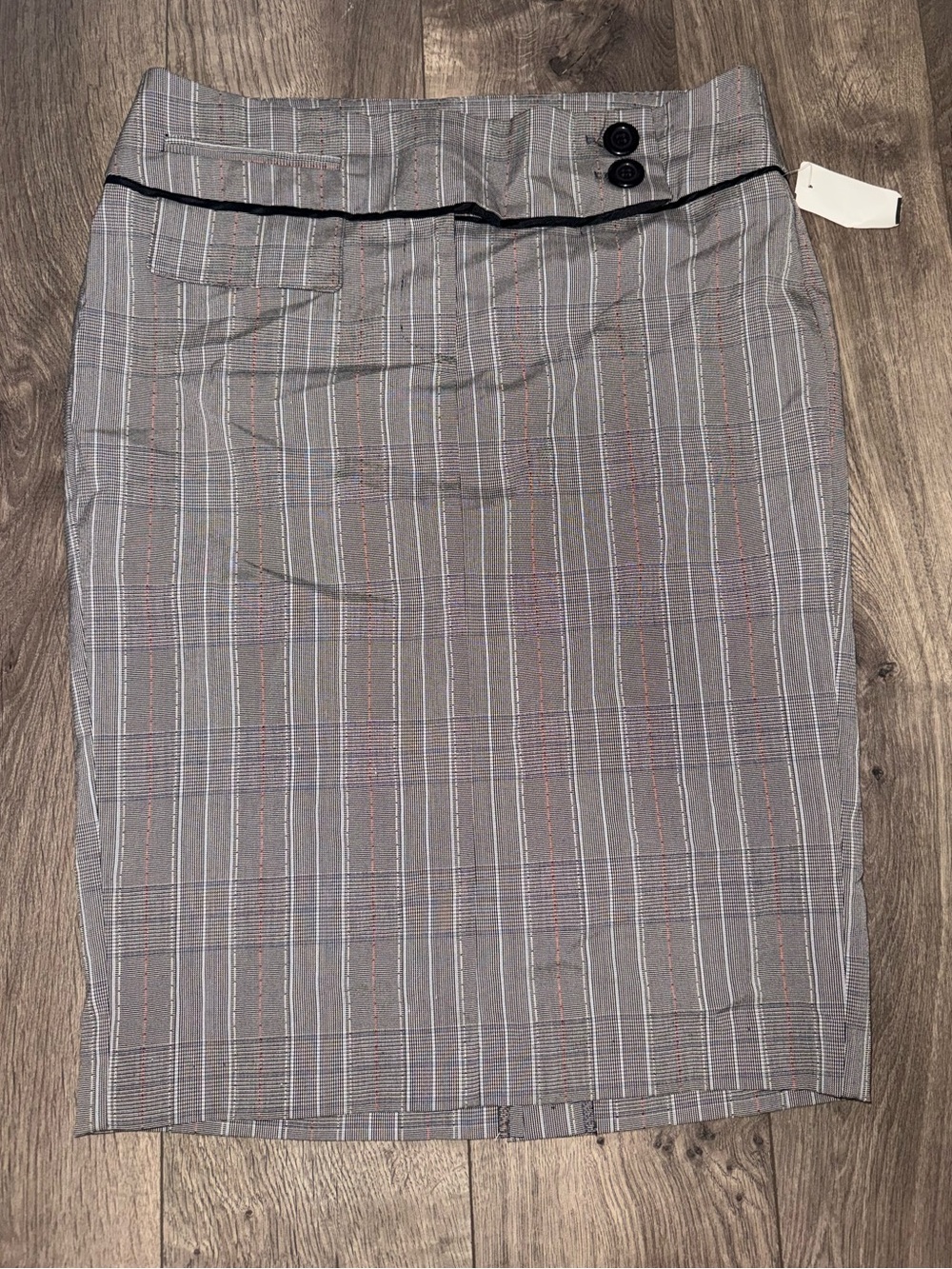 Classic Grey Pinstripe Pencil Skirt - Women